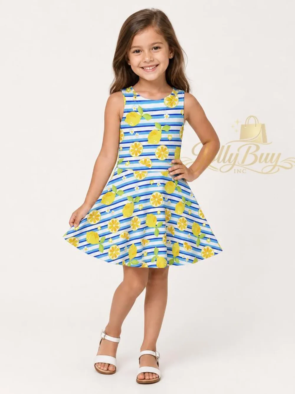 Nannette Kids Girls 2-Piece Outfit Denim Jacket A-Line Swing Dress Size 6 NEW
